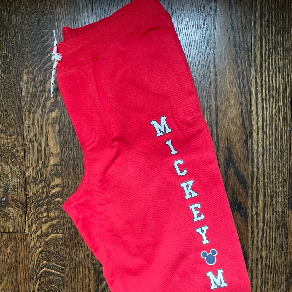 NWT Janie and Jack red Mickey sweatpants